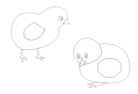 Chickens Vector Coloring