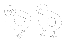 Chicks Vector Coloring