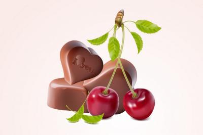 Chocolate & Cherry Candy Vector Preview
