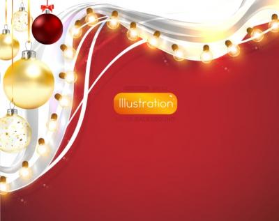 Holiday & Seasonal - Christmas Background With Lights 