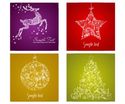 Holiday & Seasonal - Christmas Cards Vector 