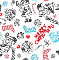 Cartoon - Christmas Doodle Pattern 