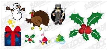 Christmas icon with the vector illustration material