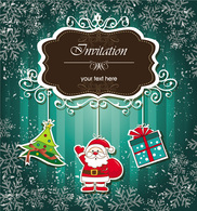 Backgrounds - Christmas Invitations Vector Design 