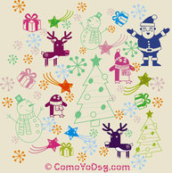 Cartoon - Christmas Pattern Elements 