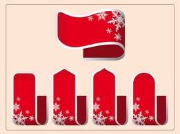 Banners - Christmas Ribbons Vector 