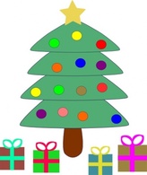 Holiday & Seasonal - Christmas Tree Gifts clip art 