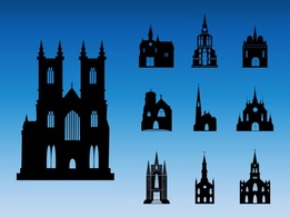 Buildings - Church Silhouettes 