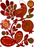 Flowers & Trees - Cibo Rooster clip art 