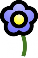 Cie Blue Flower clip art Preview