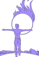 Circus Jumping Through Fire clip art