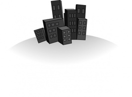 Buildings - City Landscape clip art 