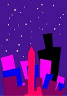 Cityscape At Night clip art