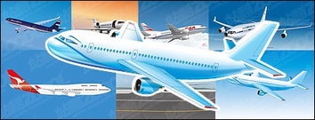 Transportation - Civilian airliner vector material 