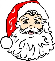 Classic Santa clip art 