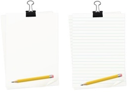 Business - Clipped paper with pencil set 