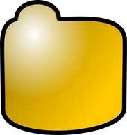 Objects - Closed Folder Icon clip art 