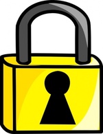 Closed Lock clip art