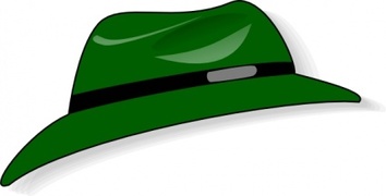 Fashion - Clothing Green Hat clip art 