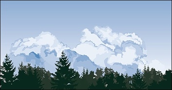 Nature - Cloud trees scene 