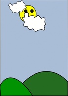 Nature - Cloudy Weather clip art 