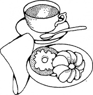 Food - Coffee And Pastry clip art 