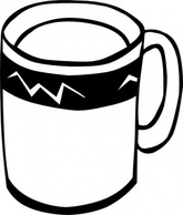 Food - Coffee (b And W) clip art 