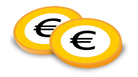 Coins with Euro-Sign 