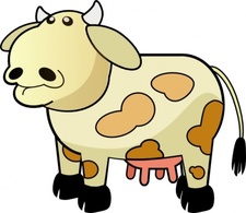 Animals - Color Cow clip art 