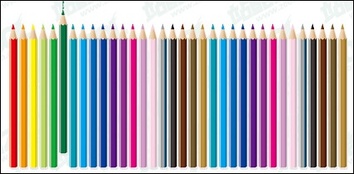 Color pencil vector material