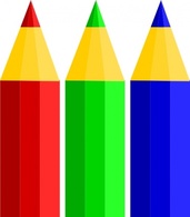 Objects - Color Pencils clip art 