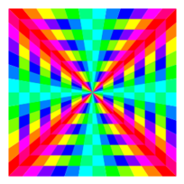 Color Rainbow Square Tunnel