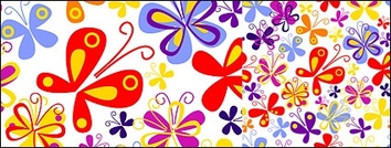 Colorful butterfly background