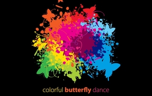 Backgrounds - Colorful Butterfly Dance 