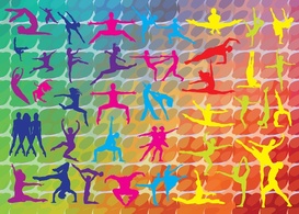 Silhouette - Colorful Dance Graphics 