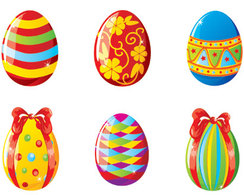 Colorful Easter Eggs Vector Illustration 