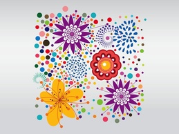 Colorful Flowers Vector