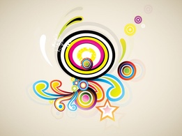 Backgrounds - Colorful Retro Swirls 