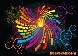 Abstract - Colorful Scroll Graphics 