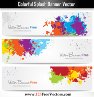 Colorful Splash Banner Vector