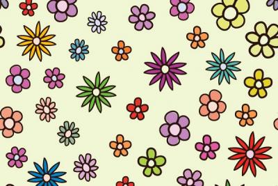 Colorful Vector Flower Pattern Preview