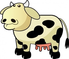 Animals - Colour Cows clip art 