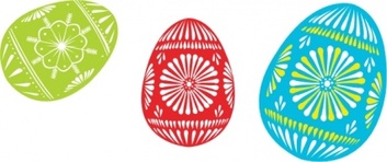 Holiday & Seasonal - Colour Easter Eggs clip art 