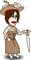 Human - Comic Characters Lady clip art 