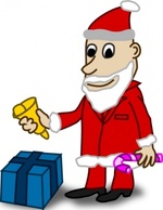 Holiday & Seasonal - Comic Characters Santa clip art 