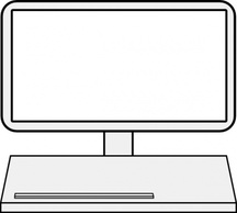 Technology - Computer Monitor Screen Keyboard Client Terminal 