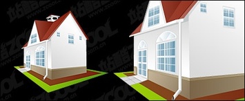 Buildings - Continental houses vector material 