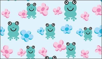 Backgrounds - Continuous background of the flowers frog vector 