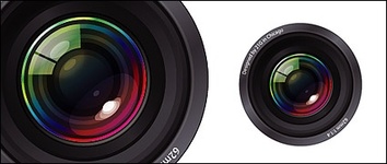 Technology - Cool camera lenses vector material 