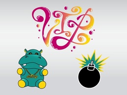 Cartoon - Cool Hippo Vector 